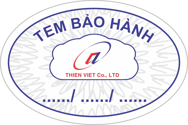 Tem niêm phong elip Mẫu tem niêm phong hình elip - in tem bảo hành