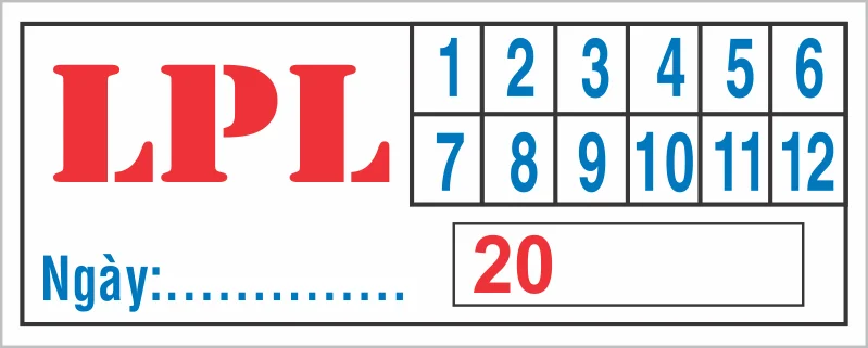 Tem bảo hành chữ nhật logo LPL