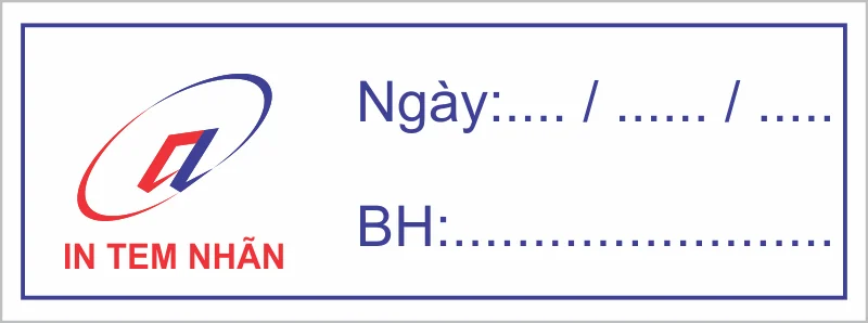 Tem bảo hành chữ nhật