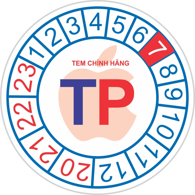 Tem bảo hành tròn chính hãng màu đỏ