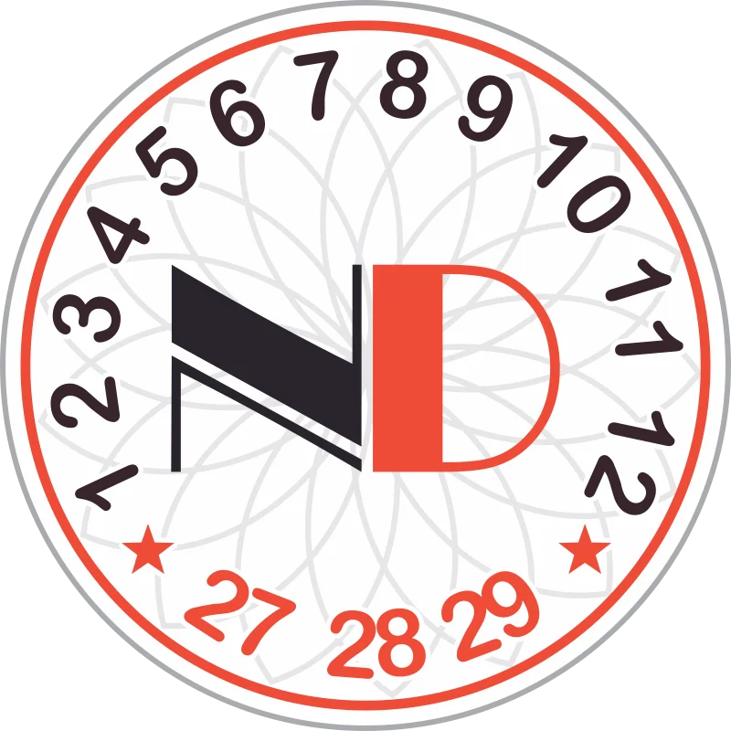 Tem bảo hành tròn logo ND