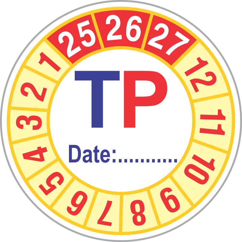 Tem bảo hành tròn logo TP
