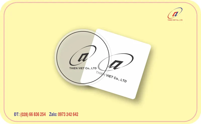 Decal trong suốt Mẫu in tem decal trong suốt - in decal các loại