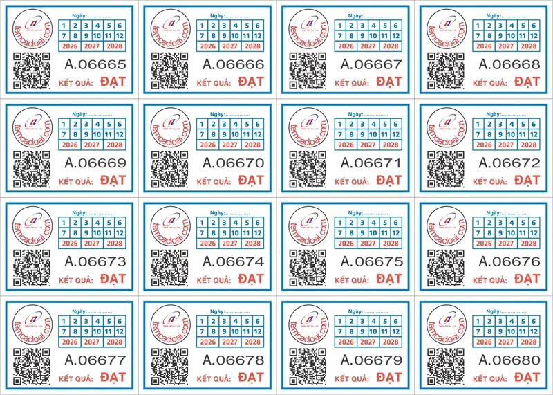 Tem bảo hành điện tử QR Code Mẫu tem bảo hành điện tử QR Code, tem vỡ - Xưởng in tem nhãn Thiên Việt
