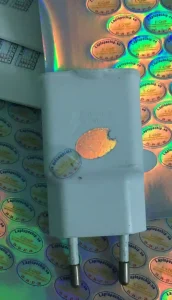 Tem bảo hành 7 màu sau khi bóc ra